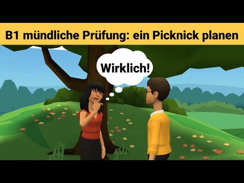 Видео: Устный экзамен по немецкому языку B1 | Планируем что-то вместе/диалог | разговор часть 3:  на пикник