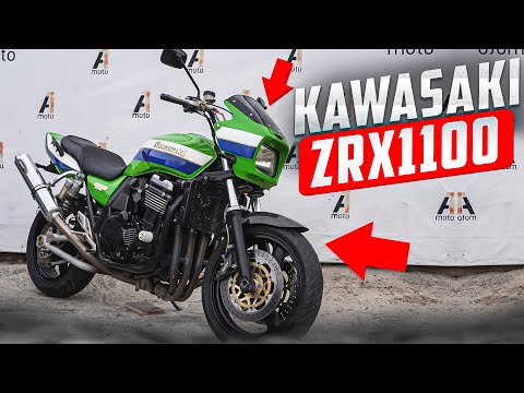 Видео: Kawasaki ZRX1100, осмотр Тест-драйв