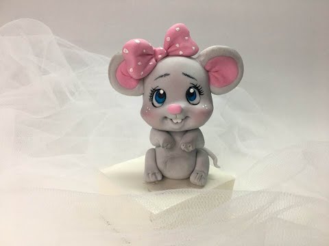 Видео: Мышка из мастики /how to make a mouse cake topper/como fazer um topper de bolo de rato
