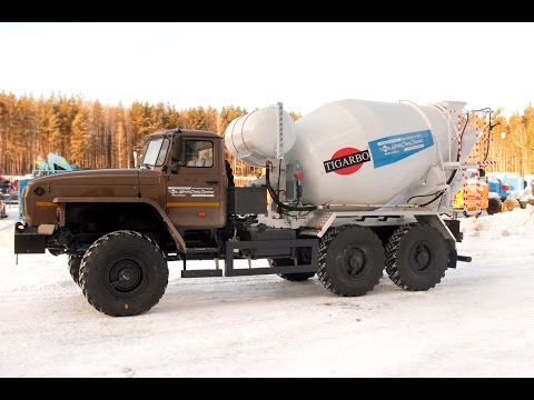 Видео: Автобетоносмеситель на шасси Урал 4320-72М АБС 6АП