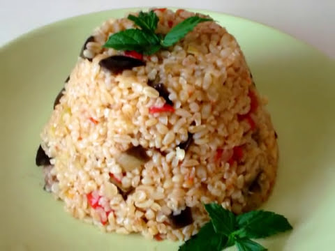 Видео: Как приготовить Плов с Баклажанами из булгура. Турецкая Кухня. Patlıcanlı bulgur pilavı