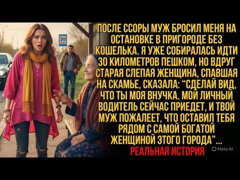 Видео: Меня МУЖ ОСТАВИЛ ОДНУ на остановке — и вдруг слепая женщина прошептала: «ПРИТВОРИСЬ МОЕЙ ВНУЧКОЙ»...