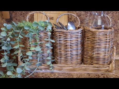 Видео: МК подноса с фанерным дном из бумажных трубочек# ЮлияЧарыкова