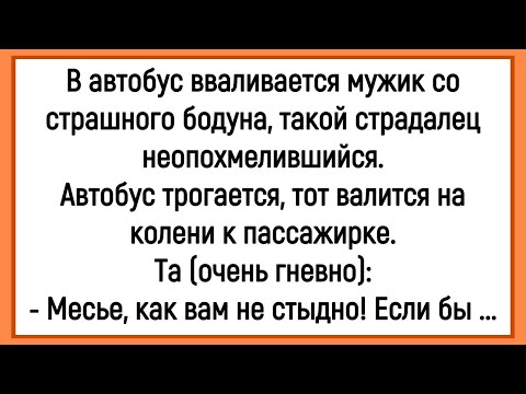 Видео: 🤡Как Мужик Со Страшного Бодуна В Автобус Завалился! Сборник Смешных Анекдотов! Юмор!