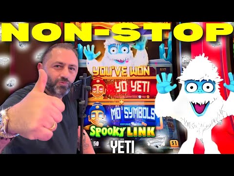 Видео: 😱👻 Боже мой! Непрекращающиеся джекпоты!! Я не мог проиграть в SPOOKY LINK YETI в Лас-Вегасе 🎰🔥