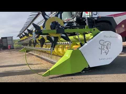 Видео: Соевая жатка Sanfloro ЖУЗБ Flex Harvest  работа в поле