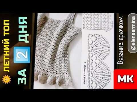 Видео: 👍Летний топ, майка вяжется невероятно просто, быстро и легко👉 Всего 1 ряд узора Мастер класс вязание