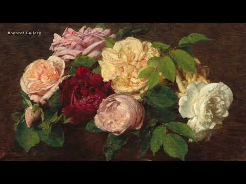 Видео: Картина художника Анри Фантен-Латур «Розы Ниццы на столе» | Artist Henri Fantin-Latour #art