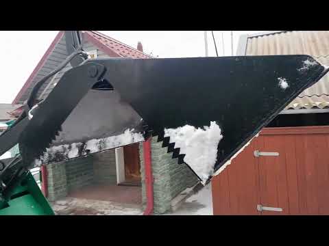 Видео: Челюстной ковш для мини погрузчика