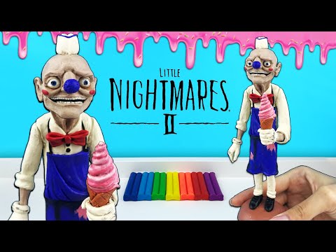 Видео: МОРОЖЕНЩИК в игре Маленькие Кошмары - Nightmares 2 | Видео - лепим фигурки из пластилина с Лепка ОК
