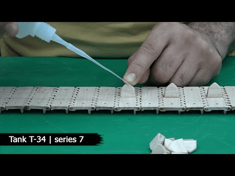 Видео: Изготовление гусениц из дерева для Танка Т-34. Часть 7 - Искусство деревообработки.