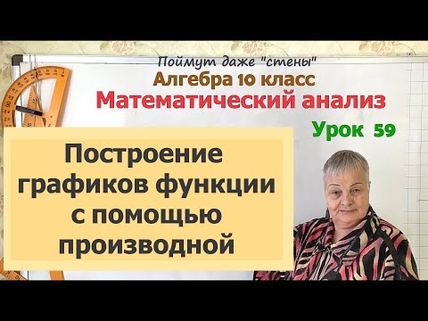 Видео: Построение графика функции с помощью производной. Алгебра 10 класс