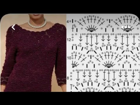 Видео: Шикарное платье крючком! Модели + схемы вязания. #crochet