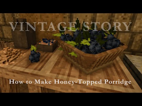 Видео: 9 | Как приготовить овсянку с медом и черникой | Vintage Story