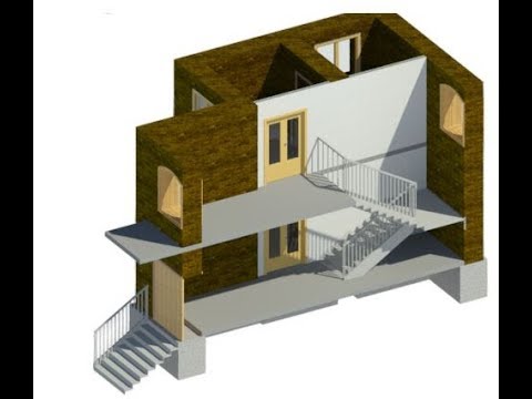 Видео: Лестницы по эскизу. Одномаршевые и двухмаршевые (самый простой коттедж): Revit #10