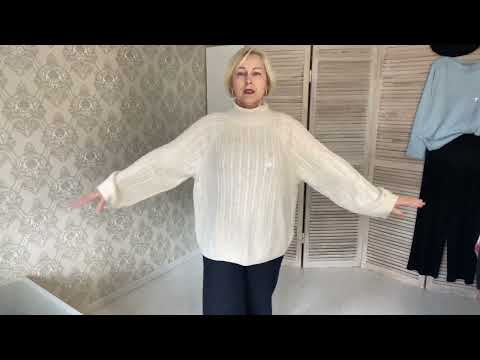 Видео: ( № 199 ) 6500 р НА Л-ХХЛ р  СТИЛЬНЫЙ СВИТЕР ТН 24% ШЕРСТЬ