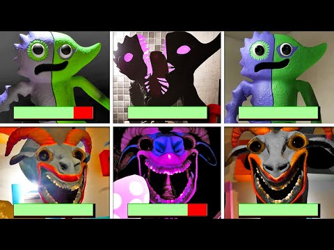 Видео: Сад Банбана 0-8 - Все РАМАМБА + ШУТ BITTERGIGGLE с Healthbars