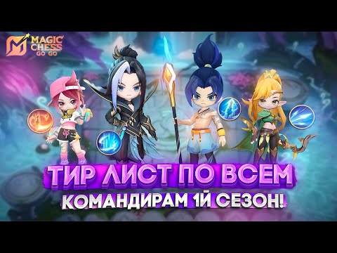 Видео: ТИР ЛИСТ ПО ВСЕМ КОМАНДИРАМ 1Й СЕЗОН! МАГИЧЕСКИЕ ШАХМАТЫ MAGIC CHESS GO GO