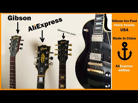 Видео: китайский GIBSON CHINA (гитара с алиэкспресс) Gibson vs Chibson (подделка Gibson)