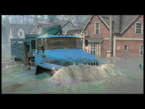 Видео: ГЛУБОКАЯ ЛУЖА! ПОЙМАЛ ГИДРОУДАР? - SnowRunner