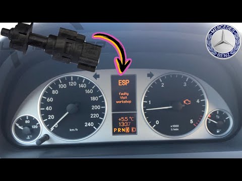 Видео: Mercedes A-класса W169, аварийный режим, выключатель тормоза, индикатор Check Engine, индикатор E...