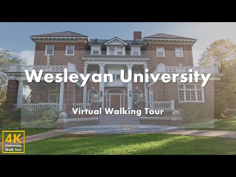 Видео: Уэслианский университет (Wesleyan University) - виртуальная пешеходная экскурсия [4k 60fps]