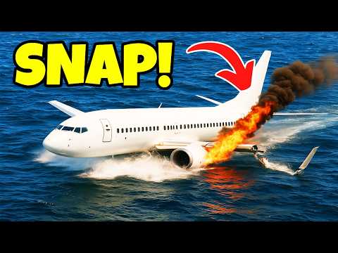 Видео: Реалистичные аварийные посадки на воду в самолёте! | Besiege
