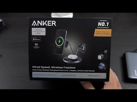 Видео: Беспроводная зарядная станция Anker Prime (3-в-1, MagGo, AirCool, подставка)