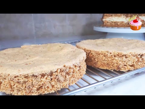 Видео: Идеальные воздушно-ореховые коржи для Киевского торта 🌰 Тот самый рецепт из детства! ✨