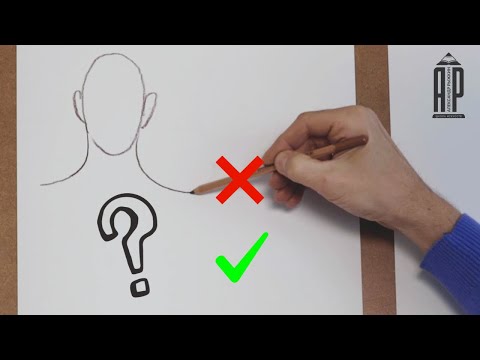 Видео: Как обычно рисуют ШЕЮ и как правильно рисовать!? - Александр Рыжкин