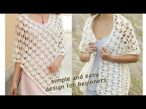 Видео: Как связать чудесную прямоугольную женскую шаль открытым швом крючком легко и быстро.