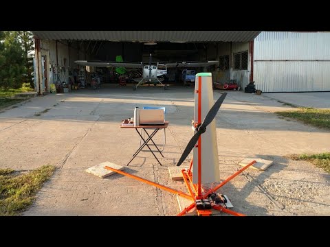 Видео: Стендовые испытания винтомоторных групп беспилотника Flyter JR