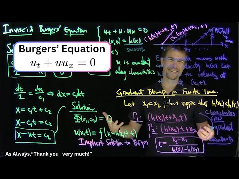 Видео: Уравнение невязкого бургера