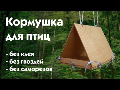 Видео: Очень простая кормушка для птиц без гвоздей и саморезов