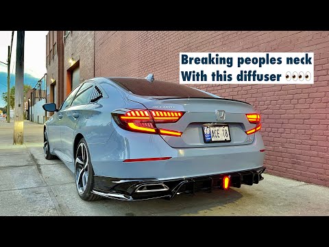 Видео: Установка заднего диффузора Yofer V2 Valence на мой Honda Accord 2022 года