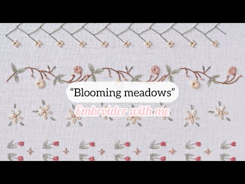 Видео: "Цветущий луг" - набор орнаментов для вышивки