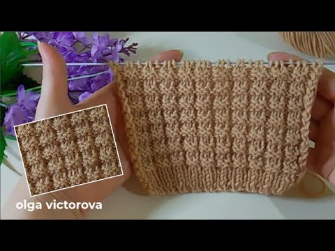 Видео: ВЯЖЕТСЯ НА РАЗ - ДВА. КАЖДАЯ СТОРОНА - САМОСТОЯТЕЛЬНЫЙ УЗОР. РЕЛЬЕФНЫЙ УЗОР 1044  KNITTING PATTERN