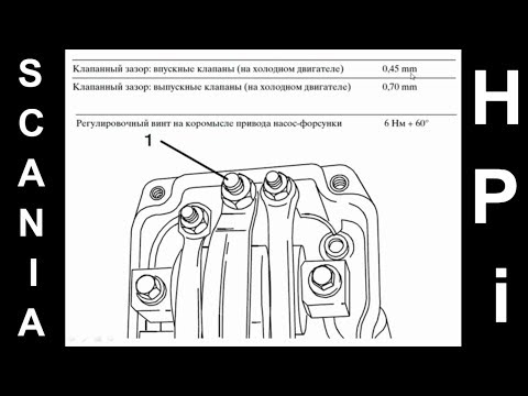 Видео: СКАНИЯ HPI - регулировка клапанов и насос-форсунок