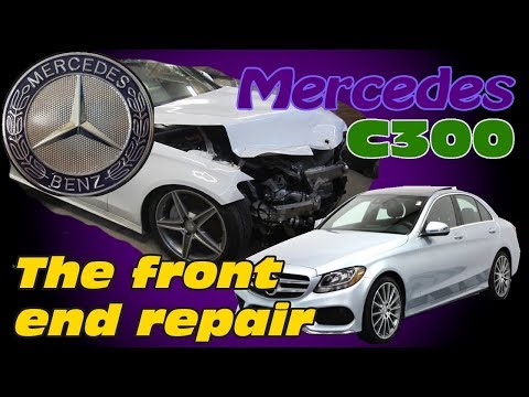 Видео: Mercedes C300. Body repair. Ремонт кузова.