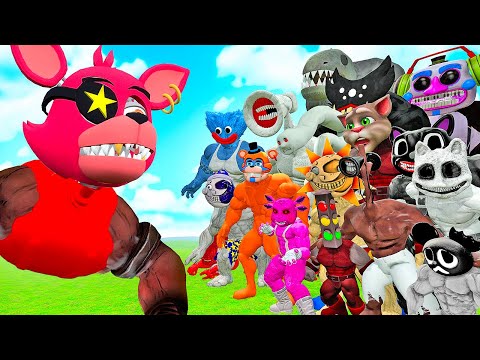 Видео: КАЧОК ФОКСИ ПРОТИВ ВСЕХ КАЧКОВ МОНСТРОВ СЦП В ГАРРИС МОД! FNAF 9 SECURITY BREACH В Garry`s Mod!