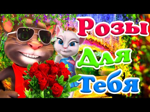 Видео: Розы для Тебя 🌹🌹🌹 Говорящий Том и Анжела 👄 в Завораживающем Клипе 💖 Сказочная История Любви 💖