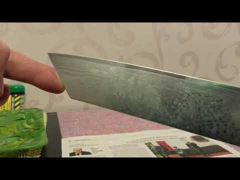 Видео: заточка и восстановление кухонного ножа Toutown