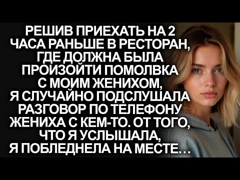 Видео: Приехав на 2 часа раньше в ресторан для помолвки, я услышала разговор, от которого побледнела…