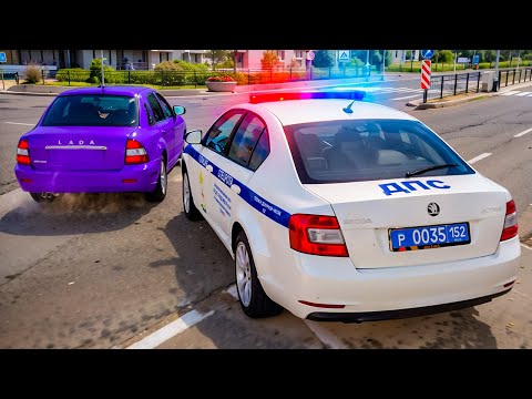 Видео: ПОГОНЯ ЗА ПОДПИСЧИКОМ в ПАТРУЛЕ ДПС на AMAZING RP В GTA CRMP