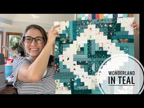 Видео: Новая бирюзовая ткань для одеяла «Страна чудес», VLOG