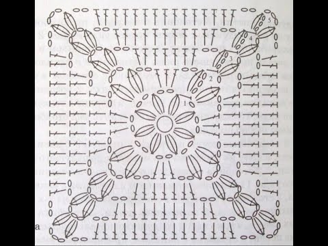 Видео: Простой квадратный мотив крючком*How to Crochet a Granny Square*Бабушкин квадрат с цветком Урок173