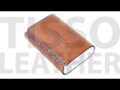 Видео: Как пошить обложку для powerbank из кожи растительного дубления. Powerbank leather cover.