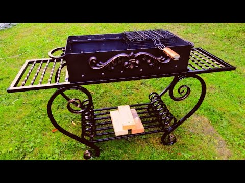 Видео: МАНГАЛ С КОВКОЙ за несколько часов! Из профильной трубы! Холодная ковка