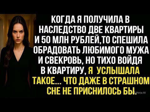 Видео: Когда я получила в наследство квартиры и 50 млн рублей, то спешила обрадовать мужа и свекровь, но...