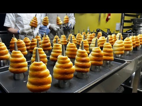 Видео: Популярный десерт в наши дни! Хлеб из рога единорога со взбитыми сливками — корейская уличная еда